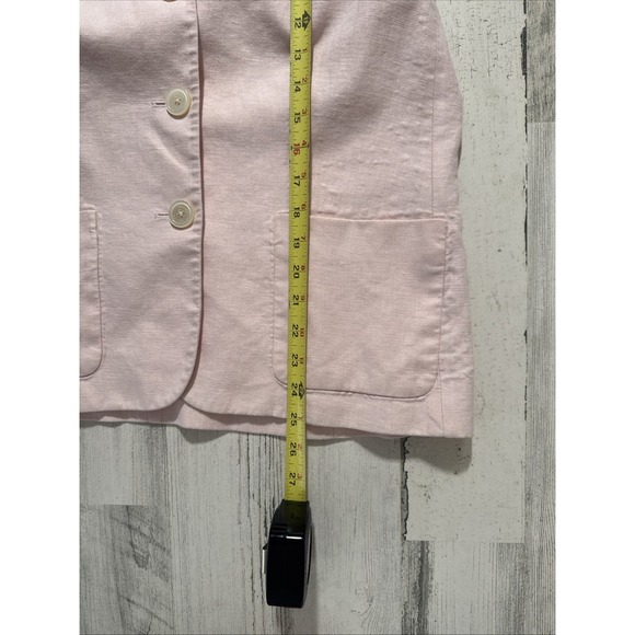 Vintage Chaps Tailored Linen Blazer Light Pink Size 12 Dress‎ Up or Casual - Picture 9 of 11